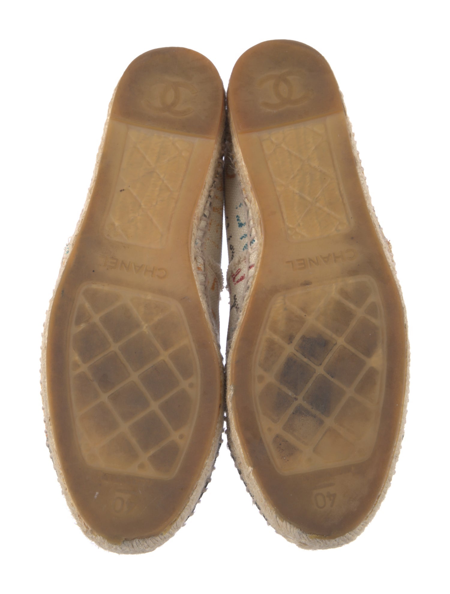 Chanel Interlocking CC Logo Canvas Espadrilles